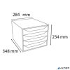 Irattároló, műanyag, 4 fiókos, EXACOMPTA "Ecobox Linicolor", jégkék