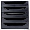 Irattároló, műanyag, 5 fiókos, EXACOMPTA "Ecobox ExoBlack", fekete