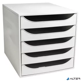   Irattároló, műanyag, 5 fiókos, EXACOMPTA "Ecobox Office", szürke