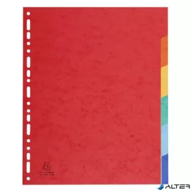 Regiszter, karton, A4+, 6 részes, EXACOMPTA, színes