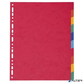 Regiszter, karton, A4+, 10 részes, EXACOMPTA, színes