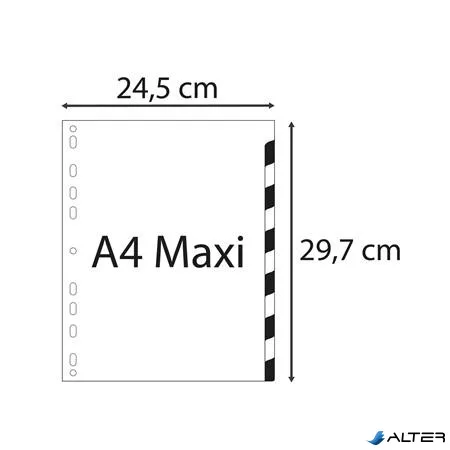 Regiszter, műanyag, A4+, 1-12, EXACOMPTA, színes