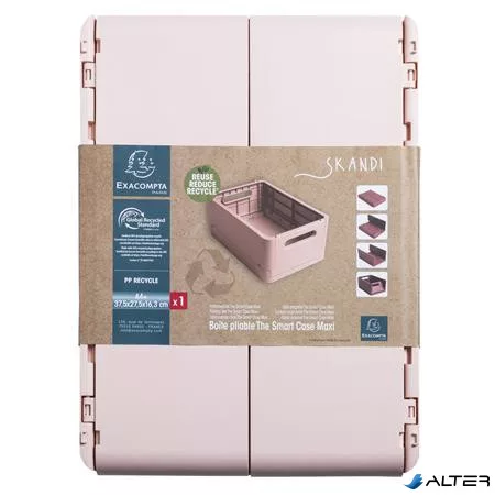Tárolódoboz, A4+, összecsukható, EXACOMPTA 'Skandi', nude