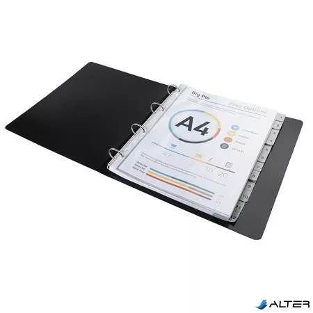 Regiszter, műanyag, A4+, 1-12, EXACOMPTA, szürke