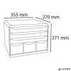 Irattároló, műanyag, 6 fiókos, EXACOMPTA "Store-Box Maxi Iderama®"