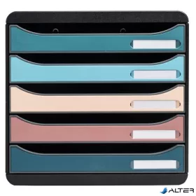   Irattároló, műanyag, 5 fiókos, EXACOMPTA 'Big-Box Plus Skandi Iderama'