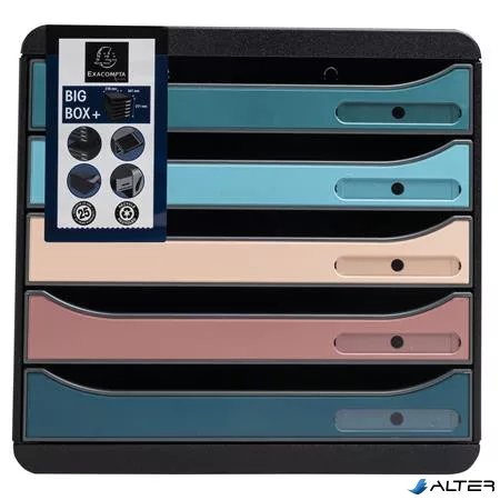 Irattároló, műanyag, 5 fiókos, EXACOMPTA 'Big-Box Plus Skandi Iderama'