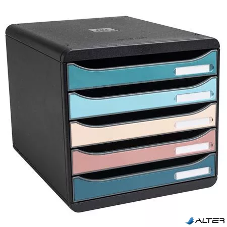 Irattároló, műanyag, 5 fiókos, EXACOMPTA 'Big-Box Plus Skandi Iderama'