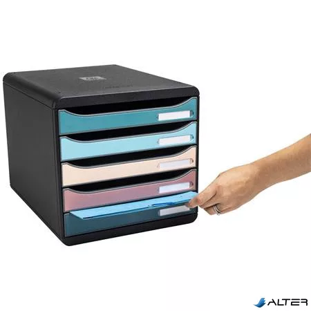 Irattároló, műanyag, 5 fiókos, EXACOMPTA 'Big-Box Plus Skandi Iderama'