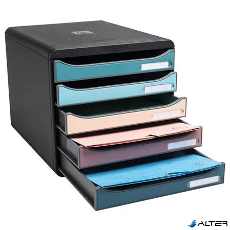 Irattároló, műanyag, 5 fiókos, EXACOMPTA 'Big-Box Plus Skandi Iderama'