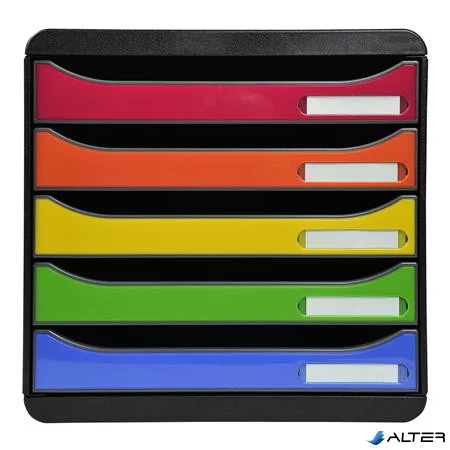 Irattároló, műanyag, 5 fiókos, EXACOMPTA "Big-Box Plus Iderama"