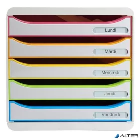   Irattároló, műanyag, 5 fiókos, EXACOMPTA 'Big-Box Plus Blackoffice Iderama'