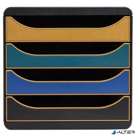   Irattároló, műanyag, 4 fiókos, EXACOMPTA 'Big-Box Neo Deco'