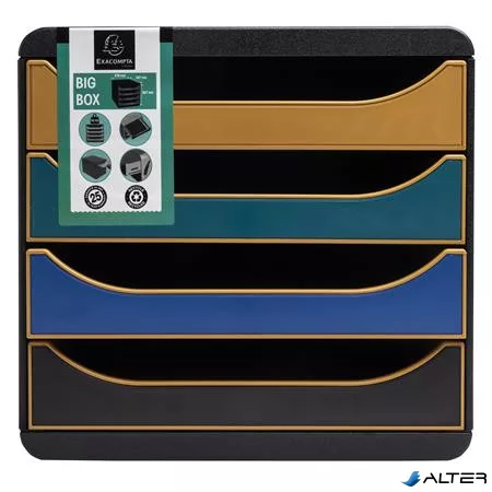 Irattároló, műanyag, 4 fiókos, EXACOMPTA 'Big-Box Neo Deco'