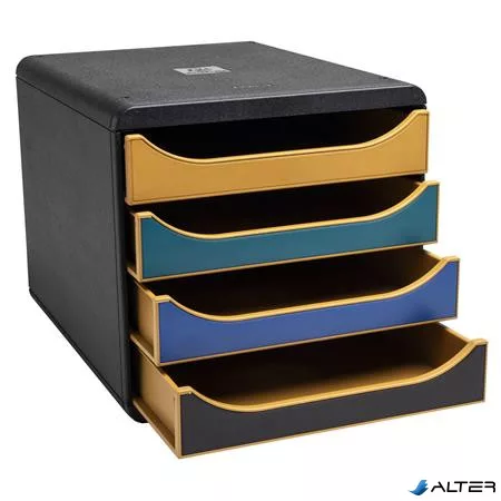 Irattároló, műanyag, 4 fiókos, EXACOMPTA 'Big-Box Neo Deco'