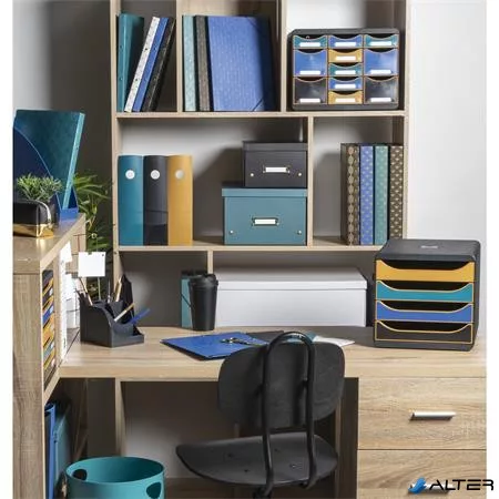 Irattároló, műanyag, 4 fiókos, EXACOMPTA 'Big-Box Neo Deco'