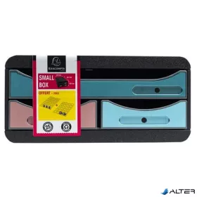   Irattároló, műanyag, 3 fiókos, EXACOMPTA "Smallbox Skandi", színes