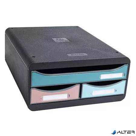 Irattároló, műanyag, 3 fiókos, EXACOMPTA "Smallbox Skandi", színes