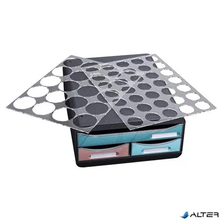 Irattároló, műanyag, 3 fiókos, EXACOMPTA "Smallbox Skandi", színes