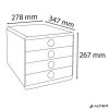 Irattároló, műanyag, 4 fiókos, EXACOMPTA "Pop-Box", fehér