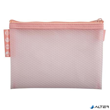 Rendszerező tasak, cipzáras, hálós, A6, EXACOMPTA 'Chromaline Pastel', vegyes színek