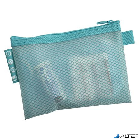 Rendszerező tasak, cipzáras, hálós, A6, EXACOMPTA 'Chromaline Pastel', vegyes színek