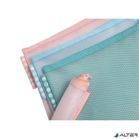   Rendszerező tasak, cipzáras, hálós, A5, EXACOMPTA 'Chromaline Pastel', vegyes színek