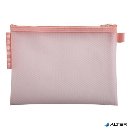 Rendszerező tasak, cipzáras, hálós, A5, EXACOMPTA 'Chromaline Pastel', vegyes színek