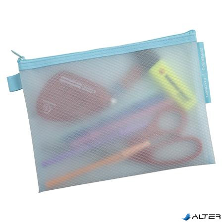 Rendszerező tasak, cipzáras, hálós, A5, EXACOMPTA 'Chromaline Pastel', vegyes színek