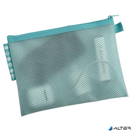 Rendszerező tasak, cipzáras, hálós, A5, EXACOMPTA 'Chromaline Pastel', vegyes színek