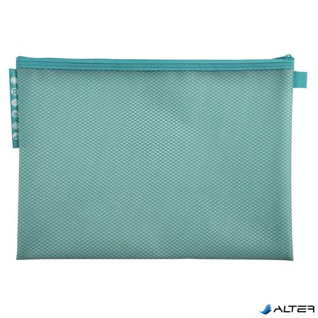 Rendszerező tasak, cipzáras, hálós, A4, EXACOMPTA "Chromaline Pastel", vegyes színek