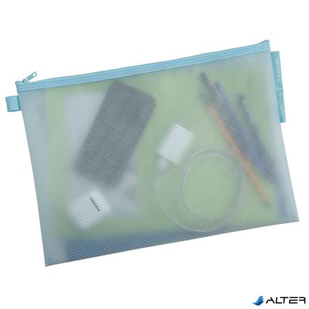 Rendszerező tasak, cipzáras, hálós, A4, EXACOMPTA "Chromaline Pastel", vegyes színek