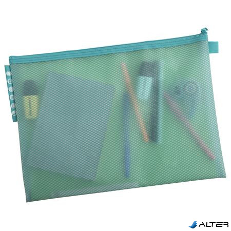 Rendszerező tasak, cipzáras, hálós, A4, EXACOMPTA "Chromaline Pastel", vegyes színek