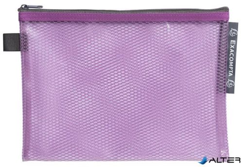 Rendszerező tasak, cipzáras, hálós, A5, EXACOMPTA 'Pop'NCo', vegyes