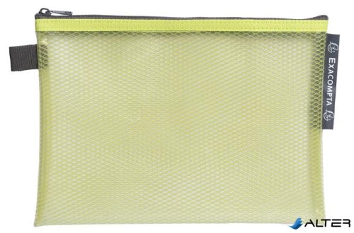 Rendszerező tasak, cipzáras, hálós, A5, EXACOMPTA 'Pop'NCo', vegyes