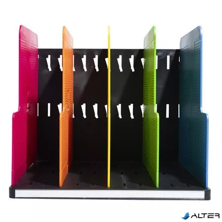 Dokumentum szortírozó, műanyag, 4 részes, álló, EXACOMPTA "Modulotop Iderama®", színes