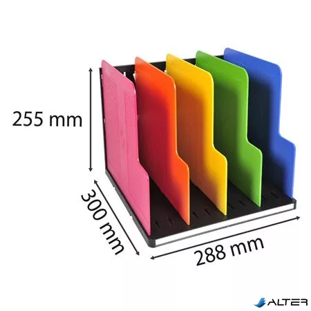 Dokumentum szortírozó, műanyag, 4 részes, álló, EXACOMPTA "Modulotop Iderama®", színes