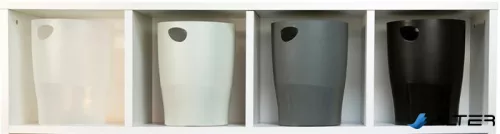 Papírkosár, 15 liter, PP, EXACOMPTA 'Ecobin Economy', fekete