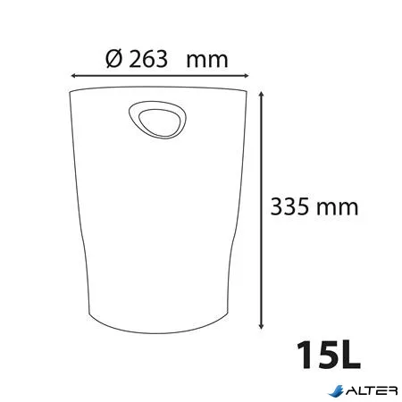 Papírkosár, 15 liter, PP, EXACOMPTA 'Ecobin', sötétkék