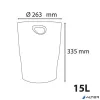 Papírkosár, 15 liter, PP, EXACOMPTA "Ecobin Skandi", nude