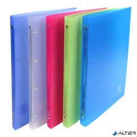   Gyűrűs könyv, 4 gyűrű, 20 mm, A4, PP, EXACOMPTA "Chromaline", vegyes színek