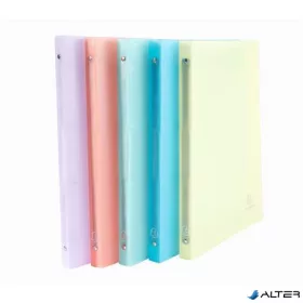   Gyűrűs könyv, 4 gyűrű, 20 mm, A4, PP, EXACOMPTA "Chromaline", vegyes pasztell színek