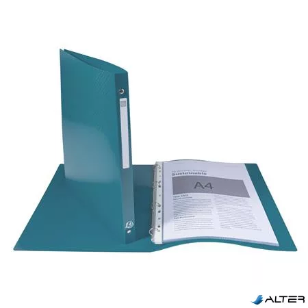 Gyűrűs könyv, 4 gyűrű, 20 mm, A4, PP, címkével, EXACOMPTA, sötétzöld