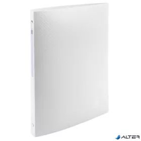   Gyűrűs könyv, 4 gyűrű, 20 mm, A4, PP, címkével, EXACOMPTA, fehér