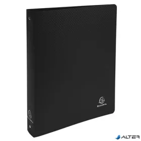 Gyűrűs könyv, 4 gyűrű, 40 mm, A4, PP, EXACOMPTA, fekete