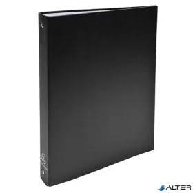   Gyűrűs könyv, 4 gyűrű, 40 mm, A4, karton, EXACOMPTA, fekete