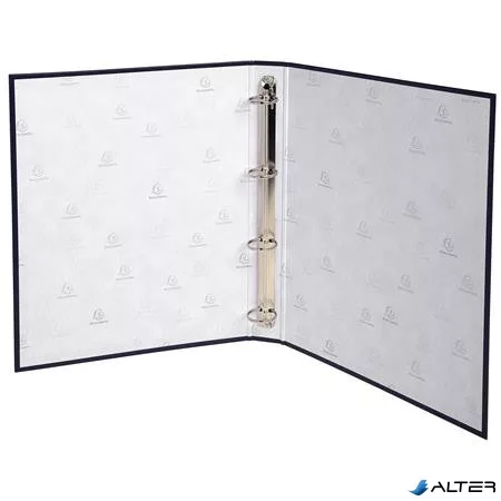 Gyűrűs könyv, 4 gyűrű, 40 mm, A4, karton, EXACOMPTA, fekete