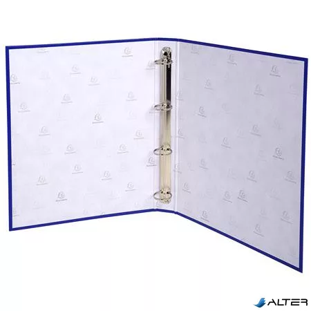 Gyűrűs könyv, 4 gyűrű, 40 mm, A4, karton, EXACOMPTA, kék