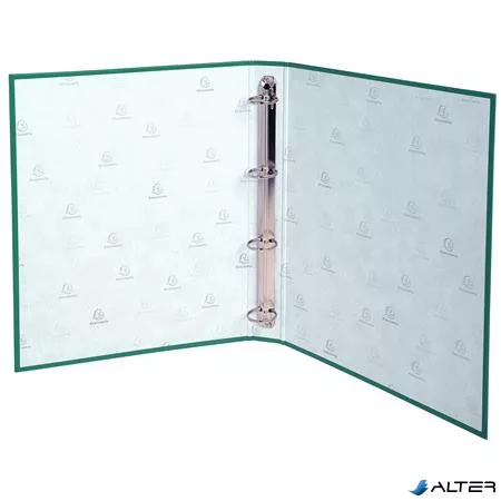 Gyűrűs könyv, 4 gyűrű, 40 mm, A4, karton, EXACOMPTA, zöld