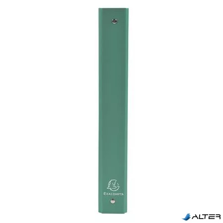 Gyűrűs könyv, 4 gyűrű, 40 mm, A4, karton, EXACOMPTA, zöld